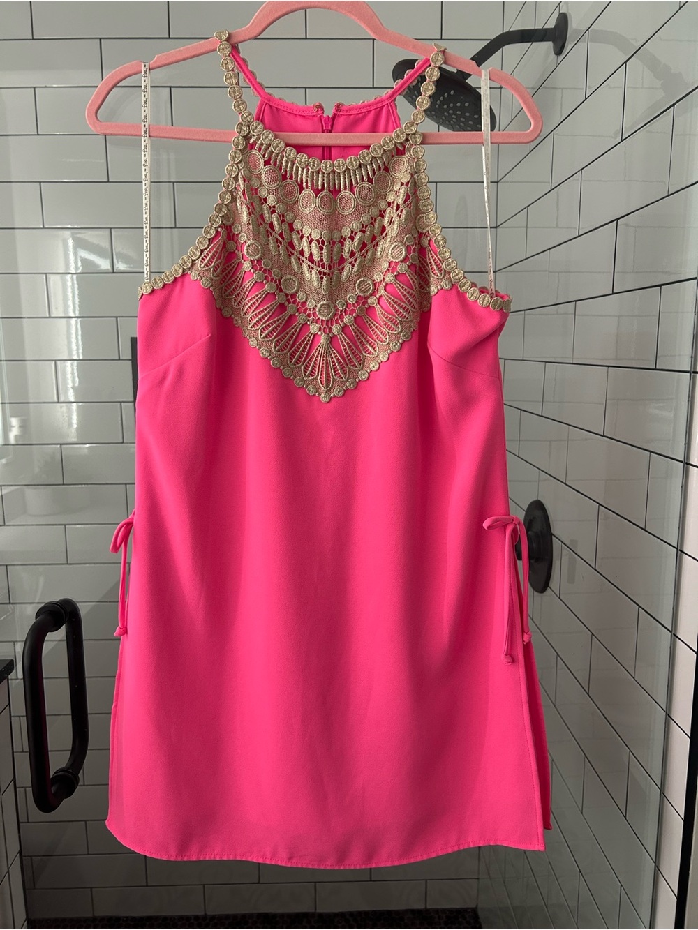 EUC Lilly Pulitzer Pearl hot pink romper size 6